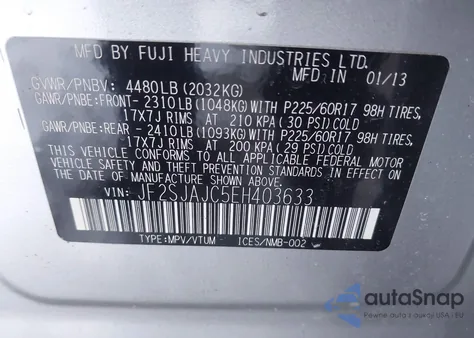 2014 Subaru Forester 2.5I Limited z USA, uszkodzony, nr VIN JF2SJAJC5EH403633